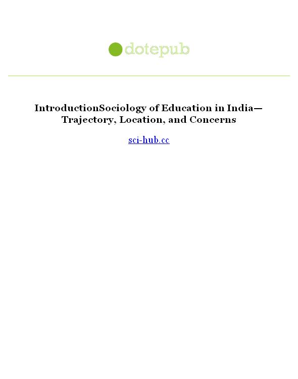 خرید و دانلود نسخه کامل کتاب Sociology of Education in India: Changing Contours and Emerging Concerns_68f8bbf25f2f4.jpeg خرید و دانلود نسخه کامل کتاب Sociology of Education in India: Changing Contours and Emerging Concerns