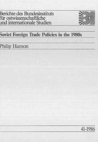خرید و دانلود نسخه کامل کتاب Soviet Foreign Trade Policies in the 1980s_68f67dea4a7bf.jpeg خرید و دانلود نسخه کامل کتاب Soviet Foreign Trade Policies in the 1980s