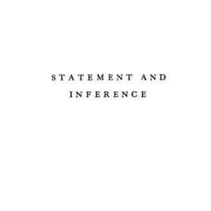 خرید و دانلود نسخه کامل کتاب Statement and inference, with other philosophical papers