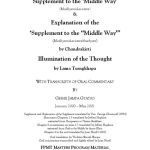 خرید و دانلود نسخه کامل کتاب Supplement to the ‘Middle Way’  (Madhyamakavatara)  &  Explanation of the  ‘Supplement to the “Middle Way”’ (Madhyamakavatarabhashyam)  by Chandrakirti  Illumination of the Thought  by Lama Tsongkhapa  WITH TRANSCRIPTS OF ORAL COMMENTARY  BY  GESHE JAMPA GYATSO
