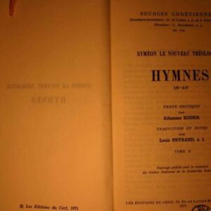 خرید و دانلود نسخه کامل کتاب Syméon le Nouveau Théologien : Hymnes XVI-XL, tome II