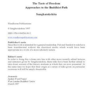 خرید و دانلود نسخه کامل کتاب Taste of Freedom: Approaches to the Buddhist Path