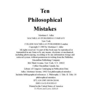 خرید و دانلود نسخه کامل کتاب Ten Philosophical Mistakes