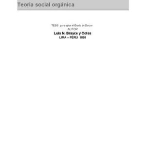 خرید و دانلود نسخه کامل کتاب Teoría social orgánica