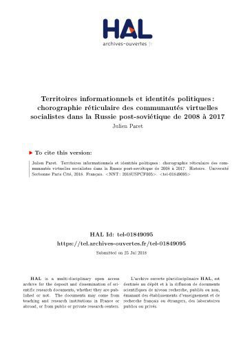خرید و دانلود نسخه کامل کتاب Territoires informationnels et identités politiques : chorographie réticulaire des communautés virtuelles socialistes dans la Russie post-soviétique de 2008 à 2017_68e977f31f68e.jpeg خرید و دانلود نسخه کامل کتاب Territoires informationnels et identités politiques : chorographie réticulaire des communautés virtuelles socialistes dans la Russie post-soviétique de 2008 à 2017