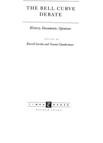 خرید و دانلود نسخه کامل کتاب The Bell Curve Debate: History, Documents, Opinions_68e94f7972ddb.jpeg خرید و دانلود نسخه کامل کتاب The Bell Curve Debate: History, Documents, Opinions