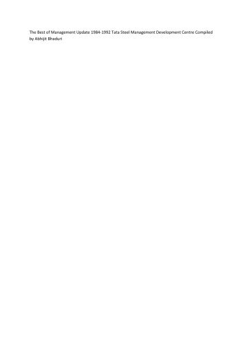 خرید و دانلود نسخه کامل کتاب The Best of Management Update 1984-1992 Tata Steel Management Development Centre Compiled by Abhijit Bhaduri_68e46306e9891.jpeg خرید و دانلود نسخه کامل کتاب The Best of Management Update 1984-1992 Tata Steel Management Development Centre Compiled by Abhijit Bhaduri