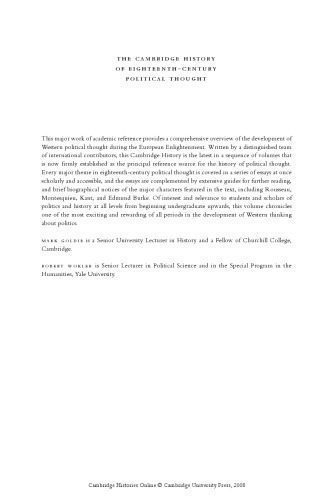 خرید و دانلود نسخه کامل کتاب The Cambridge History of Eighteenth-Century Political Thought (The Cambridge History of Political Thought)