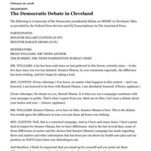 خرید و دانلود نسخه کامل کتاب The Democratic Debate in Cleveland