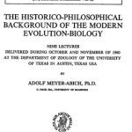 خرید و دانلود نسخه کامل کتاب The historico-philosophical background of the modern evolution-biology