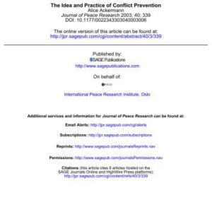خرید و دانلود نسخه کامل کتاب The Idea and Practice of Conflict Prevention