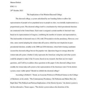 خرید و دانلود نسخه کامل کتاب The Implications of the Modern Electoral College