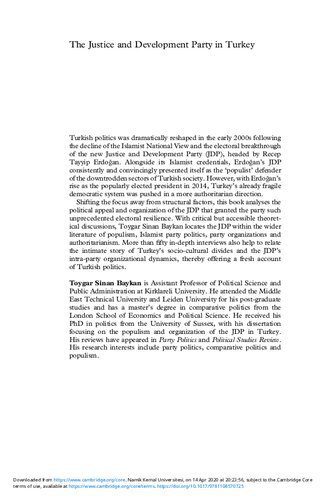 خرید و دانلود نسخه کامل کتاب The Justice and Development Party in Turkey: Populism, Personalism, Organization_68e9ac1831ba1.jpeg خرید و دانلود نسخه کامل کتاب The Justice and Development Party in Turkey: Populism, Personalism, Organization