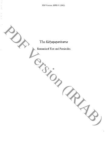 خرید و دانلود نسخه کامل کتاب The Kāśyapaparivarta: Romanized Text and Fascimiles_68e12dedca50f.jpeg خرید و دانلود نسخه کامل کتاب The Kāśyapaparivarta: Romanized Text and Fascimiles
