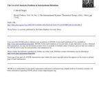 خرید و دانلود نسخه کامل کتاب The Level-of-Analysis Problem in International Relations