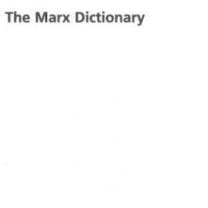 خرید و دانلود نسخه کامل کتاب The Marx Dictionary