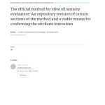خرید و دانلود نسخه کامل کتاب The official method for olive oil sensory evaluation: An expository revision of certain sections of the method and a viable means for confirming the attribute intensities
