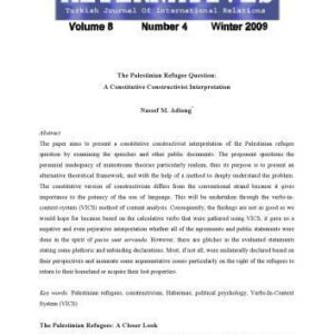 خرید و دانلود نسخه کامل کتاب The Palestinian Refugee Question: A Constitutive Constructivist Interpretation