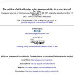 خرید و دانلود نسخه کامل کتاب The Politics of Ethical Foreign Policy: A Responsibility to Protect Whom?