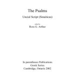 خرید و دانلود نسخه کامل کتاب The Psalms : uncial script (Sinaiticus), edited Ross G. Arthur