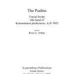 خرید و دانلود نسخه کامل کتاب The Psalms : uncial script (the hand of Konstantinos presbyteros, A. D. 995), edited by Ross G. Arthur