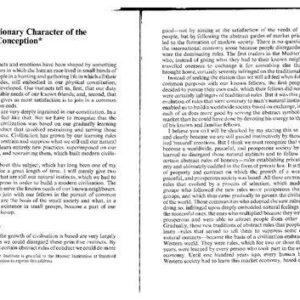 خرید و دانلود نسخه کامل کتاب “The Reactionary Character of the Socialist Conception”