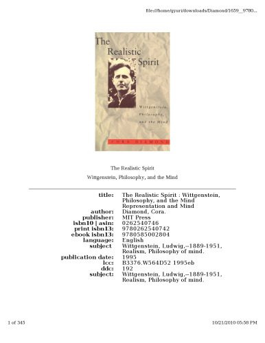 خرید و دانلود نسخه کامل کتاب The Realistic Spirit: Wittgenstein, Philosophy, and the Mind_68fdb9ba9c3b1.jpeg خرید و دانلود نسخه کامل کتاب The Realistic Spirit: Wittgenstein, Philosophy, and the Mind