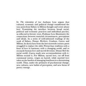 خرید و دانلود نسخه کامل کتاب The Reinvention of Love: Poetry, Politics and Culture from Sidney to Milton