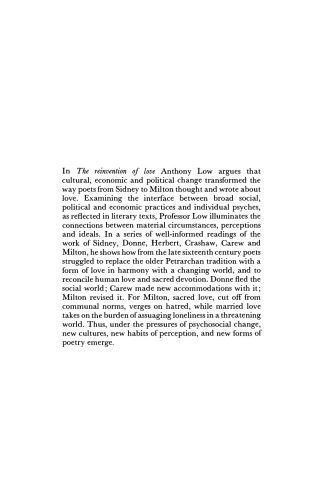 خرید و دانلود نسخه کامل کتاب The Reinvention of Love: Poetry, Politics and Culture from Sidney to Milton_68ea177d39cec.jpeg خرید و دانلود نسخه کامل کتاب The Reinvention of Love: Poetry, Politics and Culture from Sidney to Milton