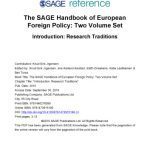 خرید و دانلود نسخه کامل کتاب The SAGE Handbook of European Foreign Policy: Two Volume Set