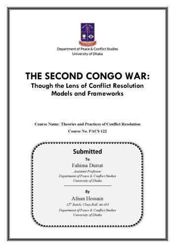 خرید و دانلود نسخه کامل کتاب The Second Congo War: Though the Lens of Conflict Resolution Models and Frameworks_68e3d02042ddb.jpeg خرید و دانلود نسخه کامل کتاب The Second Congo War: Though the Lens of Conflict Resolution Models and Frameworks