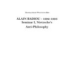 خرید و دانلود نسخه کامل کتاب The Seminar of Alain Badiou: Nietzsche’s Anti-Philosophy, Seminar I (1992-1993)