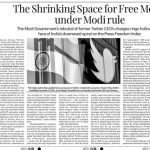 خرید و دانلود نسخه کامل کتاب The shrinking space for free media under Modi rule