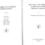 خرید و دانلود نسخه کامل کتاب The Soul and Spirit of Scripture Within Origen’s Exegesis