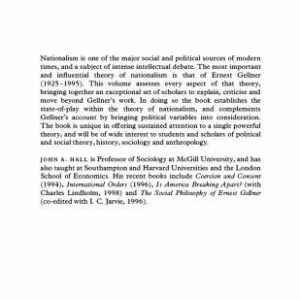 خرید و دانلود نسخه کامل کتاب The State of the Nation: Ernest Gellner and the Theory of Nationalism