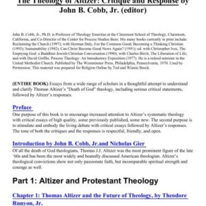 خرید و دانلود نسخه کامل کتاب The Theology of Altizer: Critique and Response