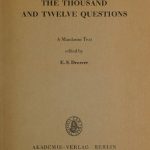 خرید و دانلود نسخه کامل کتاب The thousand and twelve questions (Alf trisar šuialia)