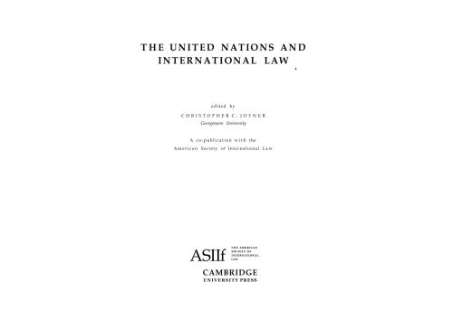 خرید و دانلود نسخه کامل کتاب The united nations and international law_68f7bd71e1085.jpeg خرید و دانلود نسخه کامل کتاب The united nations and international law