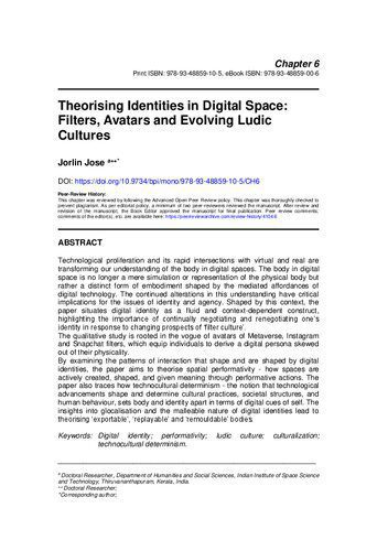 خرید و دانلود نسخه کامل کتاب Theorising Identities in Digital Space: Filters, Avatars and Evolving Ludic Cultures_68e5262b655fc.jpeg خرید و دانلود نسخه کامل کتاب Theorising Identities in Digital Space: Filters, Avatars and Evolving Ludic Cultures