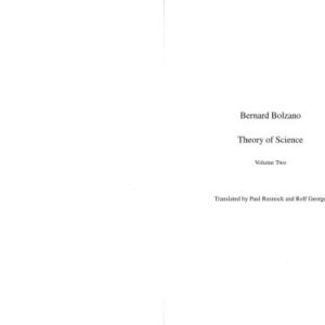 خرید و دانلود نسخه کامل کتاب Theory of Science
