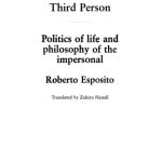 خرید و دانلود نسخه کامل کتاب Third Person Politics of life and philosophy of the impersonal