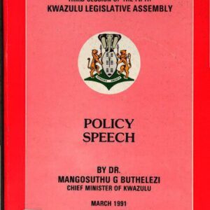 خرید و دانلود نسخه کامل کتاب Third Session of the Fifth KwaZulu Legislative Assembly. Policy Speech