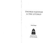 خرید و دانلود نسخه کامل کتاب Thomas Aquinas & the Liturgy