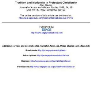 خرید و دانلود نسخه کامل کتاب Tradition and Modernity in Protestant Christianity (Article)