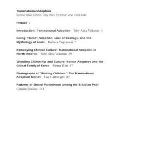 خرید و دانلود نسخه کامل کتاب Transnational Adoption (Social Text, Spring 2003)