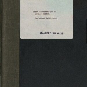 خرید و دانلود نسخه کامل کتاب Union Démocratique du Peuple Malien. Reglement intérieur