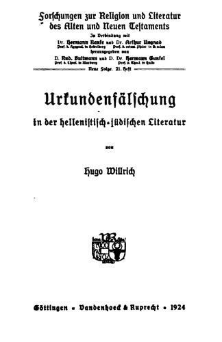 خرید و دانلود نسخه کامل کتاب Urkundenfälschung in der hellenistisch-jüdischen Literatur_68e02b1736324.jpeg خرید و دانلود نسخه کامل کتاب Urkundenfälschung in der hellenistisch-jüdischen Literatur