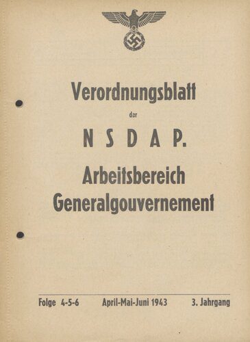 خرید و دانلود نسخه کامل کتاب Verordnungsblatt der NSDAP. Arbeitsbereich Generalgouvernement_68e6ab4d98d0e.jpeg خرید و دانلود نسخه کامل کتاب Verordnungsblatt der NSDAP. Arbeitsbereich Generalgouvernement