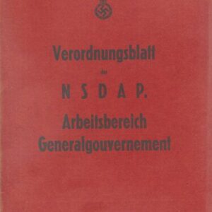 خرید و دانلود نسخه کامل کتاب Verordnungsblatt der NSDAP. Arbeitsbereich Generalgouvernement