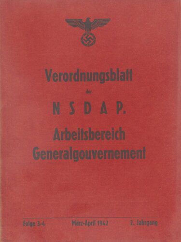 خرید و دانلود نسخه کامل کتاب Verordnungsblatt der NSDAP. Arbeitsbereich Generalgouvernement_68e6aba0f0232.jpeg خرید و دانلود نسخه کامل کتاب Verordnungsblatt der NSDAP. Arbeitsbereich Generalgouvernement